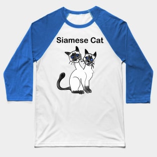 Siamese Cat Baseball T-Shirt